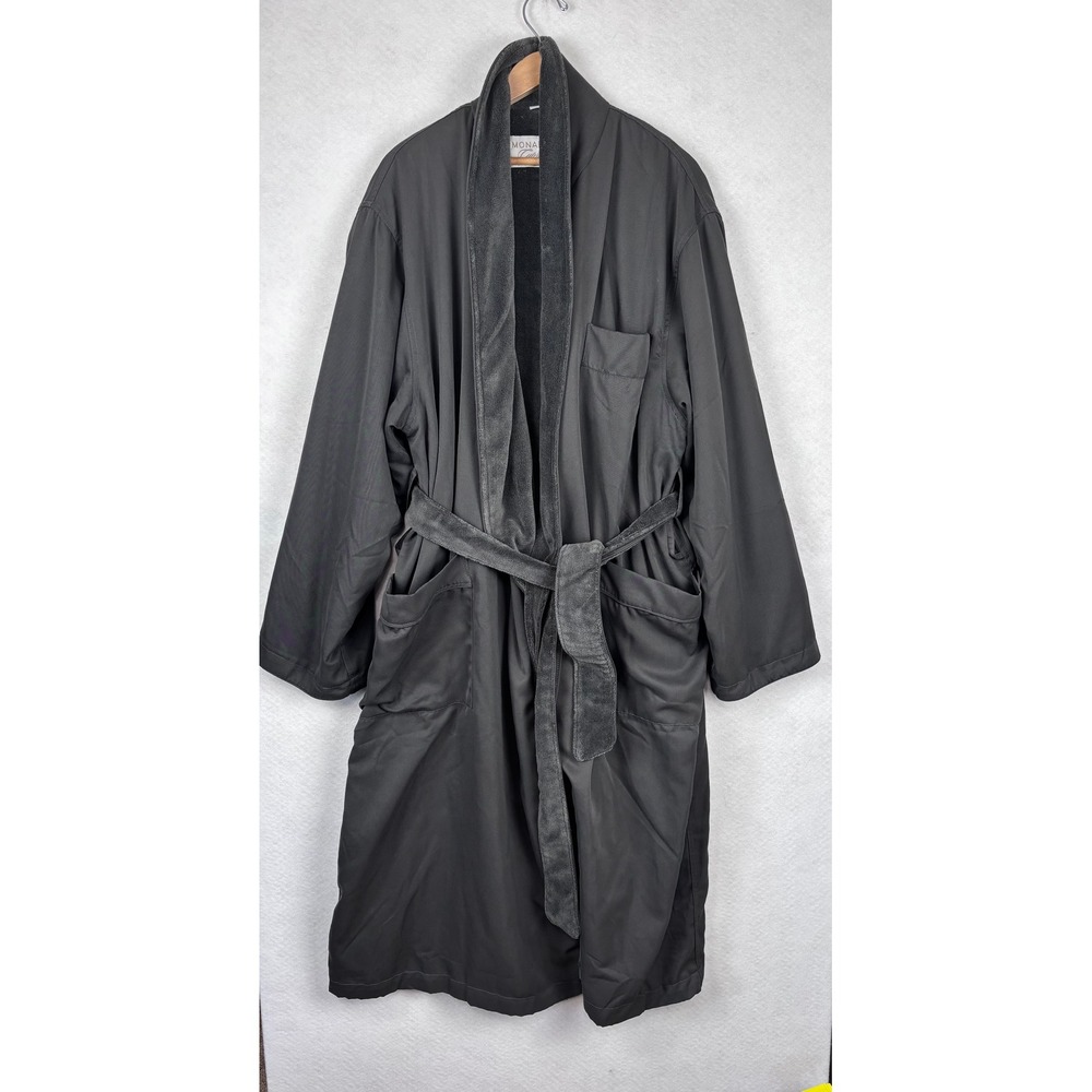Monarch Cypress Robe XL Microfiber Plush Lined Spa Luxury Loungewear Bathrobe